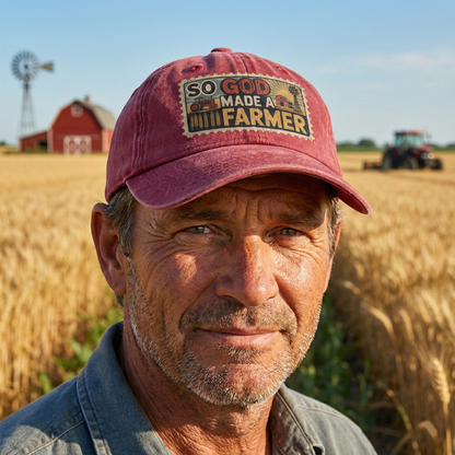 So God Made a Farmer - Vintage Denim Cap American Legacy Edition
